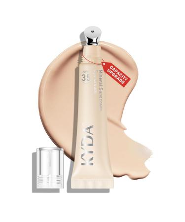 KYDA Mineral Sunscreen Eye Cream 3-in-1 Anti-Aging Under Eye Cream Concealer for Dark Circle and Fine Lines SPF 35 Under Eye Brightener/Color Corrector Light 01