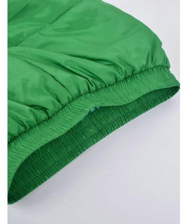 Arssm Women's Puffer Pants - High Waist Quilted Ski Pants in Green - Size Small - Buy Online on GoSupps.com