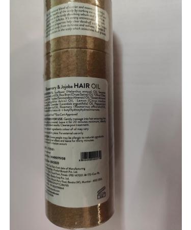 Neemli Naturals Rosemary & Jojoba Hair Oil - Anti Dandruff Promotes Hair Growth 100% Natural Moisturizer for Skin Hair & Nails (100ml) - Buy Internationally - Buy Online on GoSupps.com