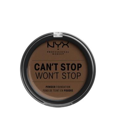 NYX Professional Makeup Can't Stop Won't Stop Full Coverage Powder Foundation Matte Finish Shine Control Long Lasting Vegan Formula Shade: Deep Cool 22 Deep Cool