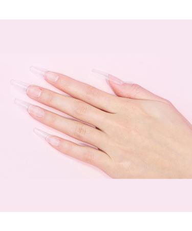 Smileshiney Gel Extension Nail Kit Artificial Extension Gel Nail Set For Women - Transparent Tips Nails Set With Nail Gel Nail Paint Brush Nail Scrub Strip Nail Scissors Nail Tips Nail Lamp - Buy Online on GoSupps.com