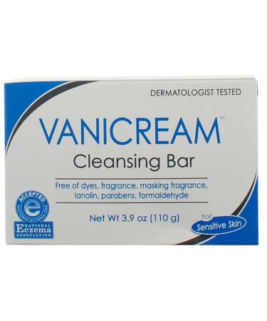 Vanicream Cleansing Bar 3.9 Oz (110 G) Pack of 4 by Vanicream Unscented 3.9 Ounce (Pack of 4)