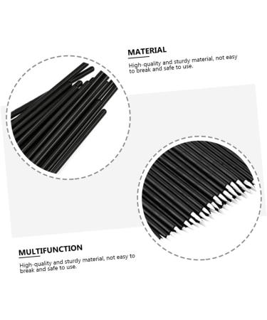 Beavorty 200 pcs Makeup Stickblack Applicator Practical Sticks Head Brush Eye Disposable Black Fiber 9x0.7cmx2pcs Blackx2pcs - Buy Online on GoSupps.com