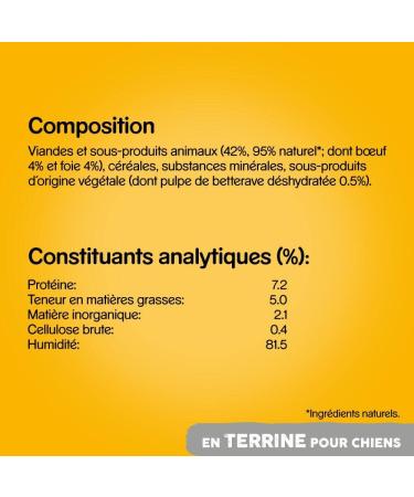 Pedigree Dog Meal - Terrine Boxes for Adult Dogs with Beef and Carrots - 12 x 800g - Buy Online on GoSupps.com