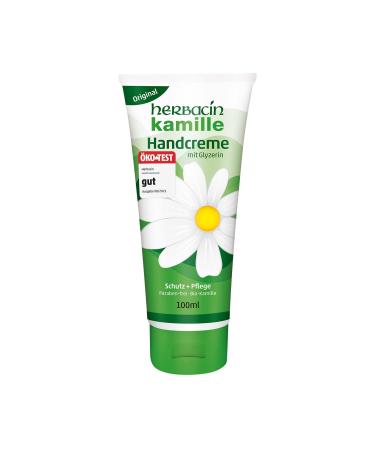 Herbacin chamomile hand cream original moisturising balm for stressed hands 100 ml