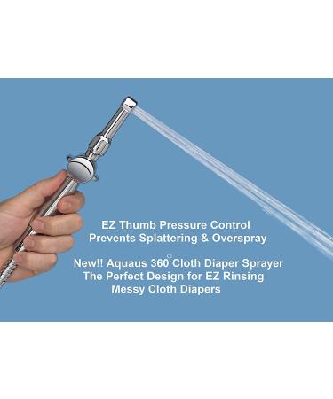 RinseWorks Aquaus 360 Diaper Sprayer - NSF Certified - Dual Spray Pressure Controls - 3 Year Warranty - Buy Online on GoSupps.com