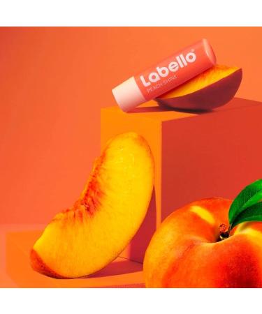  Labello Labello Peach Shine Burrocacao Coloured Lips with Peach Aroma Lip Balm 24 Hour Moisturizing Lip Balm with Natural Ingredients - 4 Sticks - Buy Online on GoSupps.com