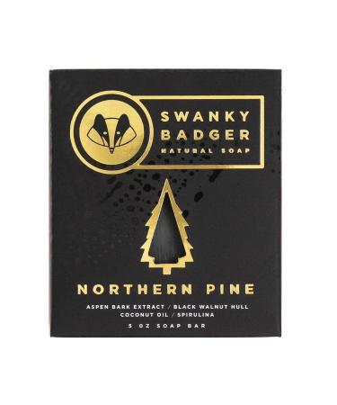 Swanky Badger Natural Soap Bar - Northern Pine (1 Bar) - Buy Online on GoSupps.com