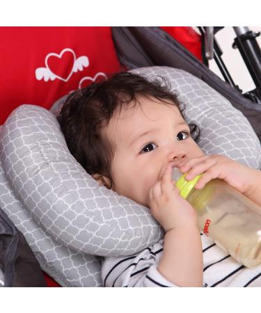 Buy 2 in 1 Baby Travel Cushion | Softhead Neck Support Pillow for Strollers & Beds | Adjustable for 3 Months to 1 Year | Gray - Buy Online on GoSupps.com