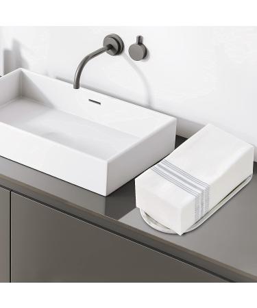 Vplus 150 Pack Disposable Guest Towels - Soft & Absorbent Paper Hand Towels for Bathroom, Kitchen, Parties - Decorative Linen Feel Napkins - Ideal for Dinners, Weddings, Christmas Party - Silver - Buy Online on GoSupps.com