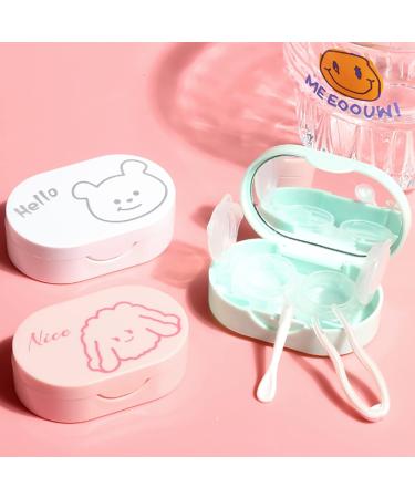 FCSHFC Portable Double Contact Lens Case - Mini Storage for Easy Travel (Color A) | International Shipping Available - Buy Online on GoSupps.com