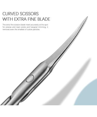 Bezox Extra Fine Curved Skin Scissors - Professional Stainless Steel Nail Shaver for Skincare & Manicure - Small Super Thin Design (1 PC) - International Shipping Available - Buy Online on GoSupps.com