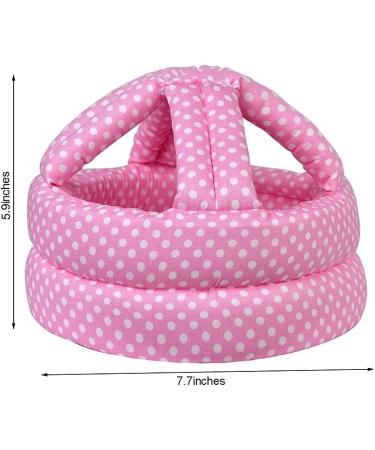 Baby Head Protector Safety Helmet - Pink DOT (1pc) | For Crawling and Walking Infants 6-36 Months - Buy Online on GoSupps.com