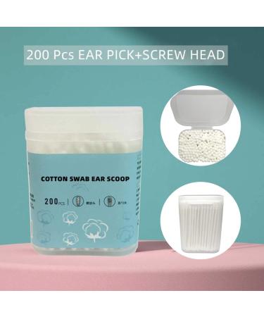 200 Pcs Natural Cotton Swab Ear Wax Removal Tool - Disposable Kids Ear Cleaner - Buy Online on GoSupps.com