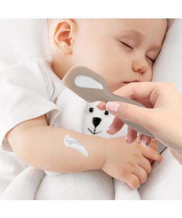 Aznever Baby Diaper Cream Applicator - Soft Silicone Spatula with Suction Cup Base | Safe & Smooth Diaper Cream Patch in Khaki for Easy Application - Buy Online on GoSupps.com