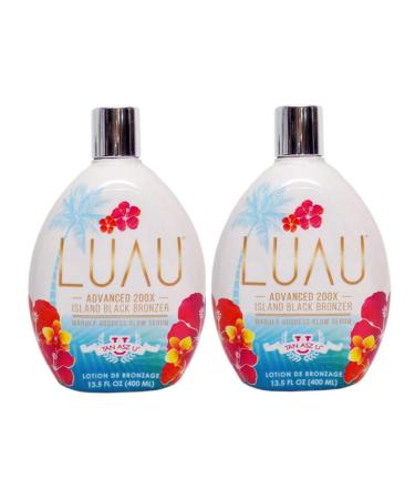 Tan Asz U Luau Island Black Bronzer  13.5 Ounce tanning bed lotion (2 X BOTTLES)