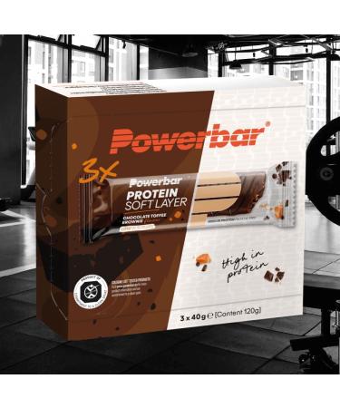 Powerbar Protein Soft Layer Bar (10x3x40g) Chocolate and Caramel Brownie - Buy Online on GoSupps.com