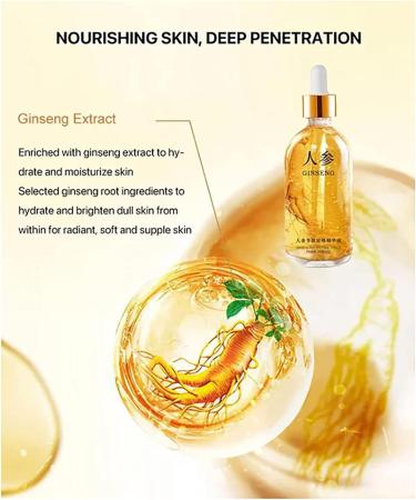 Ginseng Gold Polypeptide Anti-Ageing Essence Ginseng Serum-Ginseng Anti-Wrinkle Essence Ginseng Anti Ageing Serum For Tightening Sagging Skin Reduce Fine Lines (2PCS) - Buy Online on GoSupps.com