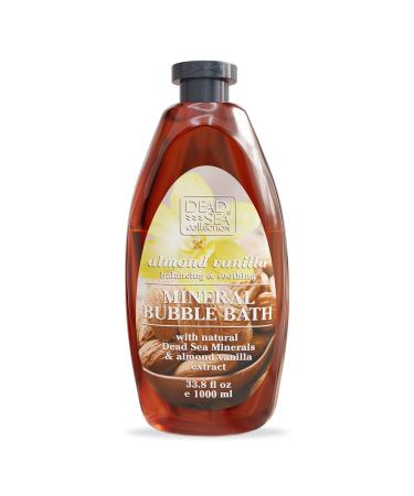 Dead Sea Collection Bain Moussant Amande Vanille pour Femme et Homme Huile d Amande et Extrait de Vanille avec Min raux de la Mer Morte Hydratation et Soin de la Peau 1000 ml