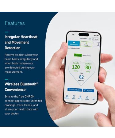 OMRON Bronze Blood Pressure Monitor for Home Use & Upper Arm Blood Pressure Cuff - #1 Doctor & Pharmacist Recommended Brand - Clinically Validated - Connect App - Buy Online on GoSupps.com