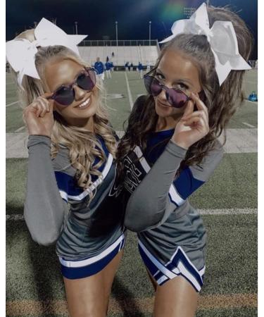 Jumbo Cheer Bows White Hair Bow Clips 8 Inch Big White Bows for Girls Hair Women Cheerleading Bows Softball Team Bows Cheerleader Hair Bows for Halloween Costumes Festivals Birthdays Photoshoots - Buy Online on GoSupps.com