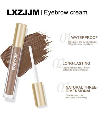 2PCS Eyebrow Cream Eyebrow Stamp Stencil Kit Natural waterproof make-up No colour loss No smudging (01#Chocolate brown) - Buy Online on GoSupps.com