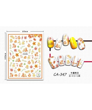 3D Self-Adhesive Fall Nail Stickers - Autumn Maple Leaf Design for Acrylic Nails - Thanksgiving Nail Accessories (8 Sheets) - Buy Online on GoSupps.com
