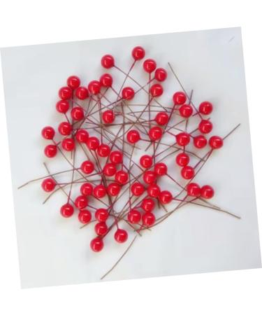 HOMSFOU 600 Pcs Artificial Berries Holly Berries Branch Artificial Red Berry Stem Artificial Holly Berries Round Ball Christmas Decor Christmas Tree Decorations Wreath Foam Cherry - Buy Online on GoSupps.com
