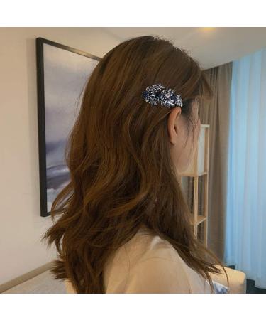 Vintage Silver French Barrette Set with Rhinestone & Pearl Detail - 4PCS Hair Clip Accessories for Women - Buy Online on GoSupps.com