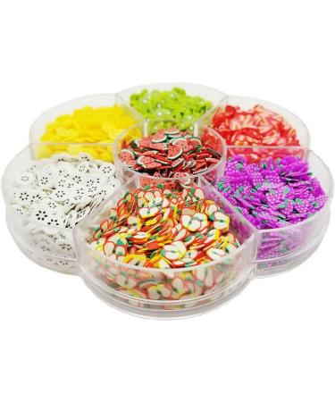 6300 Assorted Fruit Slices Slime Filler Charms | DIY Nail Art Kit & Soft Pottery Supplies - International Shipping - Buy Online on GoSupps.com