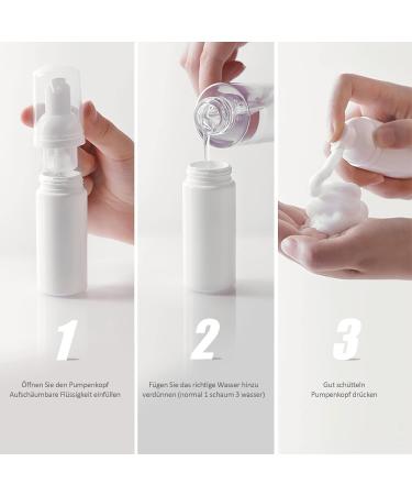 Incetue 6-Pack Mini Foaming Pump Dispensers - Refillable 30ml Travel Bottles for Cosmetics & Eyelash Shampoo - Portable Clear Plastic Liquid Donor Bags - Buy Online on GoSupps.com