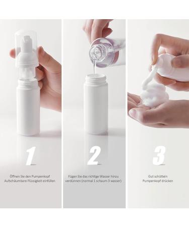 Incetue 24-Pack Mini Foam Dispenser Bottles - 30ml Portable Refillable Plastic Pump for Cosmetics & Eyelash Shampoo - Clear Travel-Friendly Containers - Buy Online on GoSupps.com