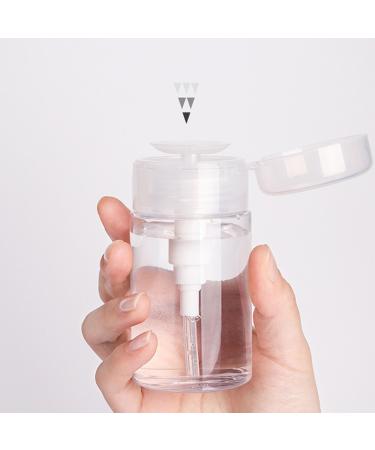 Push Down Dispenser Bottle Pressure Pump Dispenser Bottle Portable Multifunction for Makeup Remover (100ml)