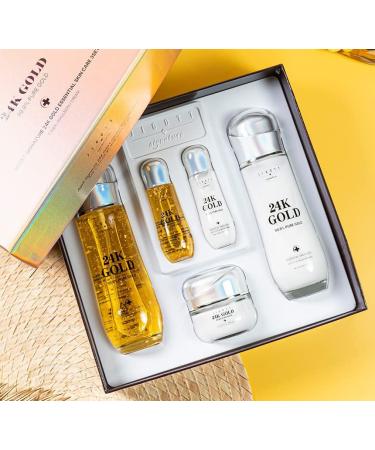 Buy Signature 24K Gold Essential Skin Care Set | Toner Emulsion & Cream - Korean Skincare for Radiant Skin - International Shipping Available - Buy Online on GoSupps.com