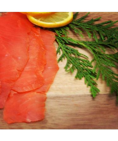 Smoked Salmon Sockeye Lox Cold Smoked Wild Caught Pacific Canadian Fish Sliced (2-lb) 907 g (Pack of 1) - Buy Online on GoSupps.com