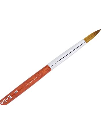 Nail design acrylic brush #8 Kolinsky 70% Nylon 30%
