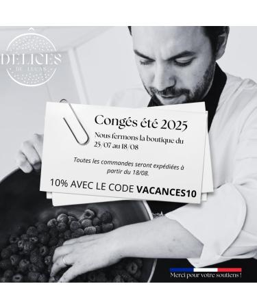 O D lices de Lucas Lucas' Delights Sparkling Raspberry Fruit Preparation with Champagne 58% Fruit Handcrafted and Made in France 230g Glass Jar French Gastronomy - Buy Online on GoSupps.com