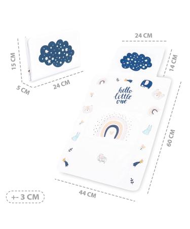 Compact Wrapping Pad for On-the-Go - Foldable Changing Mat 77x44 cm | Water Festival Waschichanging Mat in White Rainbow - Buy Online on GoSupps.com