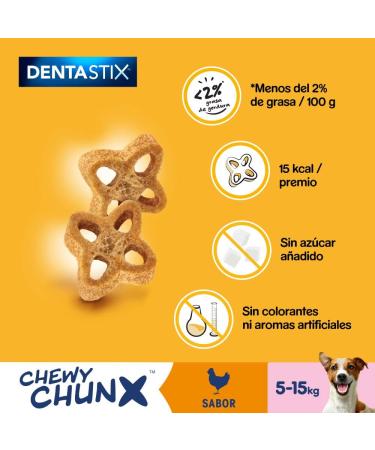 Pedigree Dentastix Chewy Chunx Dental Snack for Small Dogs Chicken Flavor (5 sachets x 68 g) - Buy Online on GoSupps.com
