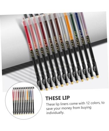 FOMIYES 24 Pcs Lip Liner Eyeliner Black Waterproof Eyeliner Gel Eyeliner Pencil Cosmetic Pen Matte Supplies 1 count (Pack of 1) Assorted Colorx2pcs - Buy Online on GoSupps.com