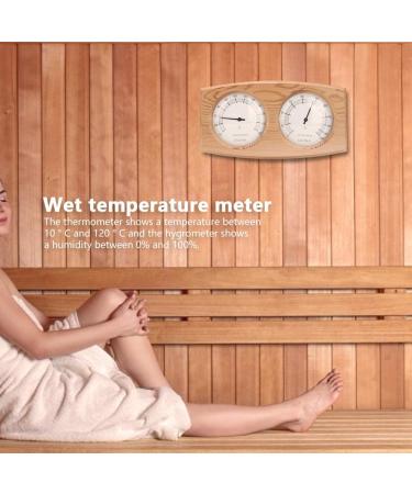 Flexman 2 in 1 Sauna Thermometer & Hygrometer - Wooden Double Digit Temperature & Moisture Monitor for Sauna Decoration - International Shipping Available - Buy Online on GoSupps.com