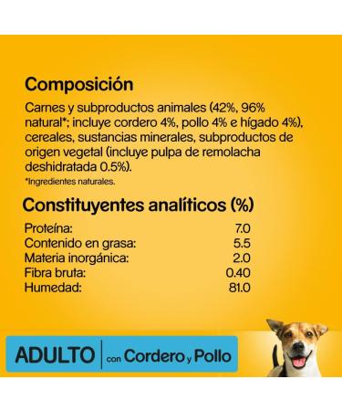 Pedigree Wet Food for Adult Dogs Lamb and Chicken Flavor (Pack of 20 x 300g) - Buy Online on GoSupps.com