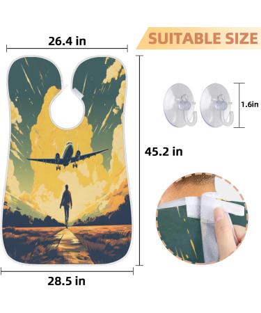 People Airplane Beard Bib Apron - Beard Hair Catcher for Men | Perfect Gift for Dad & Husband | Father's Day Anniversary Christmas - Buy Online on GoSupps.com