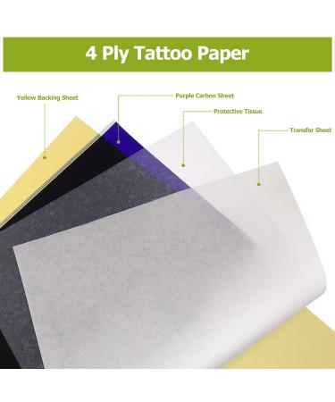 Healeved Tattoo Transfer Paper and Gel Set with Cream Gel and 50 Transfer Papers - Temporary Tattoo Supplies - Buy Online on GoSupps.com