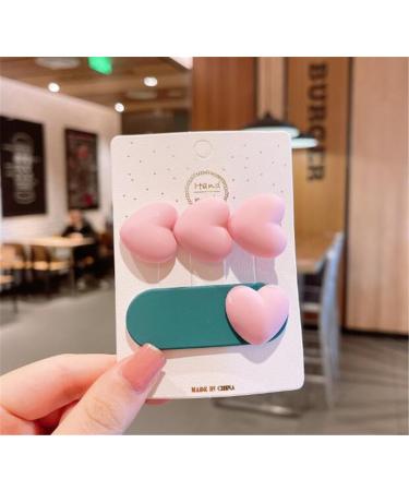Heart-shaped Versatile Lovely Versatile Hair Accessory Hair Clip Hairpin For Popular Among Kids Stylish Delicate Love Side Barrettes Does Not Hurt Hair Bangs BB Clip Jelly Hit Color Hairpin - Buy Online on GoSupps.com