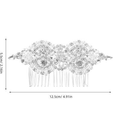 OATIPHO Bridal Wedding Hair Side Comb Rhinestones Hair Pieces Bride Hair Jewelry for Brides Bridesmaids Women Girls Silver - Buy Online on GoSupps.com