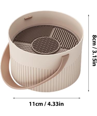 Makeup Brush Scrubber | 3 In 1 Makeup Brushes Cleaner Silicone - Multifunctional Cosmetic Brush Cleaner with Handle Brush Drying Rack for Makeup Sponge Puff Brush Dudok Khaki - Buy Online on GoSupps.com