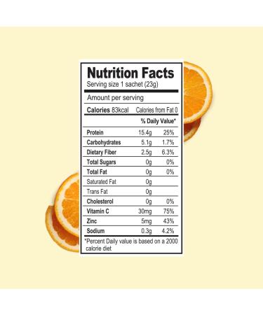 Generic G'REEN PROTEIN Pea Protein Isolate Powder Vegan Plant Protein No Added Sugar 100% Vegan Soy Free Dairy Free Gluten Free Allergen Free Tangy Orange Flavor 15g Protein Per Serving Pouch (500g) - Buy Online on GoSupps.com