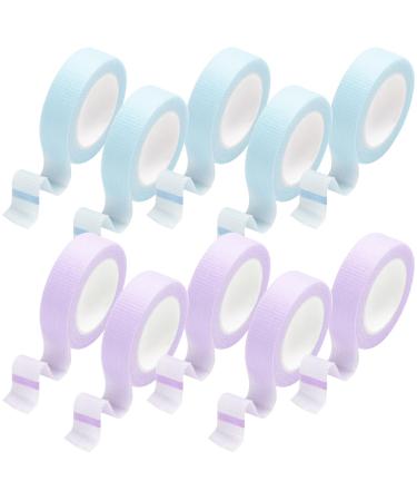 10 Rolls Eyelash Tape Adhesive Fabric Lash Tape Breathable Eyelash Extension Tape Micropore Fabric Makeup Tape for Sleeping Skin Eyelash Extension Supplies Easy to Remove