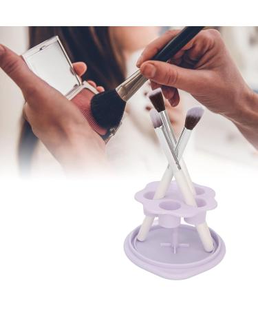 Buy Purple Silicone Makeup Brush Cleaning Box - Soft & Efficient Nail Art Brush Washer with Drying Rack - Buy Online on GoSupps.com